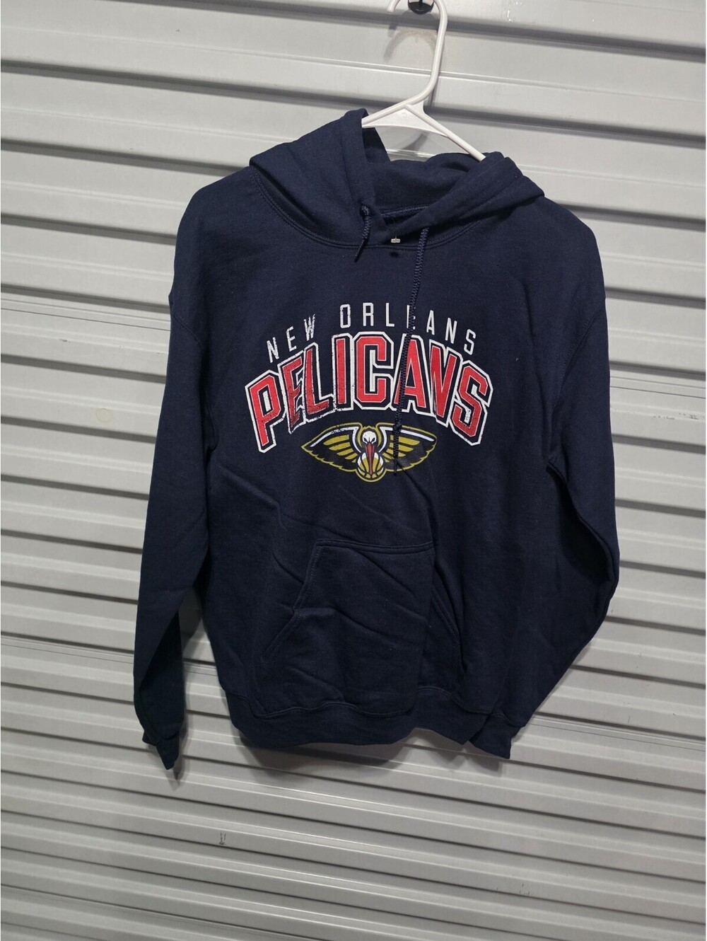 New Orleans Pelicans NBA Blue Pullover Hoodie Sweatshirt Basketball Men's Small